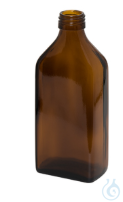 Multi-Flasche, Braunglas, rechteckige Form, 200 ml, ohne Deckel für 60 Stk. (Mindestabnahme)